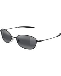 Maui Jim - Mj0372S 001 Occhiali Da Sole Metallo Grigio Rotonda - Lyst