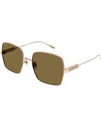 Gucci - Gg1434S 002 Sunglasses Metal Squared Normal - Lyst