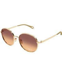 Chloé - Ch0325Sk 004 Sunglasses Metal Round - Lyst