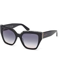 Guess - Gm00029 01B Sunglasses Acetate Smoke Squared Normal - Lyst