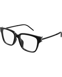 Saint Laurent - Sl M48O_A/Fn 002 Optical Frames Acetate Transparent Squared - Lyst