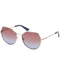 Guess - Gu7867 28F Sunglasses Metal Geometric Normal Shaded - Lyst