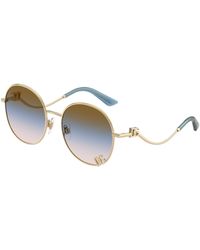 Dolce & Gabbana - Dg2324 488/U6 Sunglasses Metal Round Normal Nuanced - Lyst