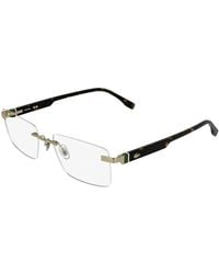 Lacoste - 045 Optical Frames Metal Squared Normal - Lyst