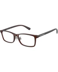 Emporio Armani - Ea3145D 5374 Optical Frames Acetate Transparent Pillow Normal - Lyst