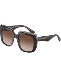 Dolce & Gabbana - Dg4414 502/13 Sunglasses Acetate Squared Normal Shaded - Lyst