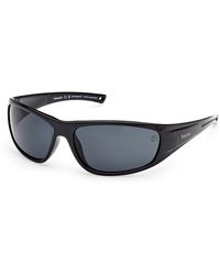 Timberland - Tb00033 01D Sunglasses Injected Smoke Squared Polarized - Lyst