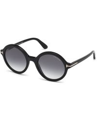 Tom Ford - Ft0602 Nicolette-02 001 Sunglasses Acetate Round Normal Shaded - Lyst