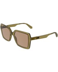 Calvin Klein - Ckj26602S 213 Sunglasses Bio-Injected Ocher Squared Normal - Lyst