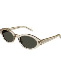 Saint Laurent - Sl 567 003 Sunglasses Acetate Round Normal - Lyst