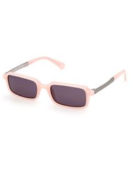 MAX&Co. - Mo0159 72A Sunglasses Injected Smoke Squared Normal - Lyst