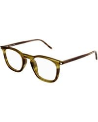 Saint Laurent - Sl 623 Opt 005 Optical Frames Acetate Transparent Round - Lyst