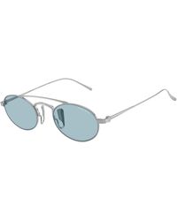 Giorgio Armani - Ar6161T 3387/1 Sunglasses Titanium Round Normal - Lyst