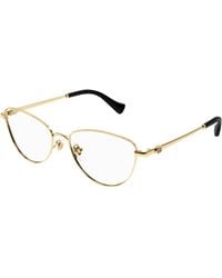 Gucci - Gg1595O 001 Optical Frames Metal Transparent Cat Eye - Lyst