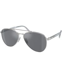 Prada - Pr A58S 1Bc175 Sunglasses Steel Pilot Normal Flash - Lyst