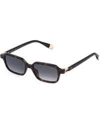 Furla - Sfu971 02Bl Sunglasses Acetate Smoke Squared Normal Nuanced - Lyst