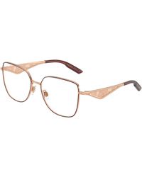 Dolce & Gabbana - Dg1358 1333 Optical Frames Metal Transparent Squared Normal - Lyst