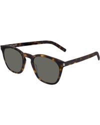 Saint Laurent - Sl 28 Slim 003 Sunglasses Acetate Squared Normal - Lyst