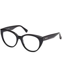Max Mara - Mm5161 001 Optical Frames Acetate Round Normal - Lyst