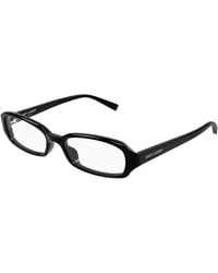 Saint Laurent - Sl 872 Erin Opt 001 Optical Frames Acetate Transparent Round - Lyst