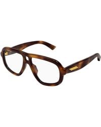 Bottega Veneta - Bv1495O 005 Optical Frames Acetate Transparent Pilot - Lyst