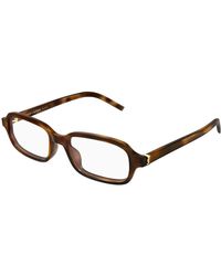 Saint Laurent - Sl M180 003 Optical Frames Acetate Transparent Squared - Lyst
