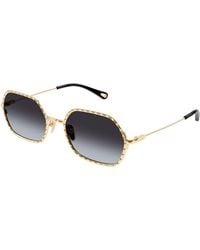 Chloé - Ch0231S 001 Sunglasses Metal Round - Lyst