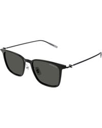 Montblanc - Mb0354S 001 Sunglasses Injected Squared - Lyst