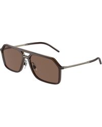 Dolce & Gabbana - Dg6196 315973 Sunglasses Injected Pilot Normal - Lyst