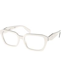 Prada - Pr 14Zv 12J1O1 Optical Frames Acetate Transparent Geometric Normal - Lyst