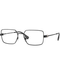 Burberry - Be1380 1007 Optical Frames Steel Transparent Squared Normal - Lyst