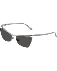 Jimmy Choo - Jc4014H 300487 Sunglasses Metal Cat Eye Normal - Lyst