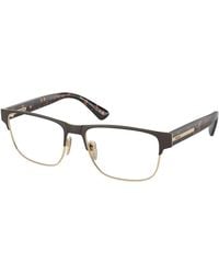 Prada - Pr 57Zv 01U1O1 Optical Frames Metal Transparent Pillow Normal - Lyst