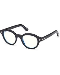 Tom Ford - Ft6037-B 001 Optical Frames Acetate Round Normal - Lyst