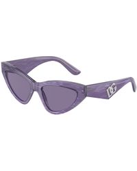 Dolce & Gabbana - Dg4439 34071A Sunglasses Acetate Cat Eye Normal - Lyst
