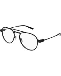 Saint Laurent - Sl 708 Opt 001 Optical Frames Metal Transparent Round - Lyst