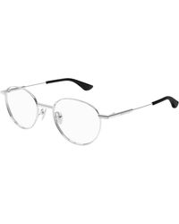 McQueen - Am0502O 001 Optical Frames Metal Transparent Round - Lyst