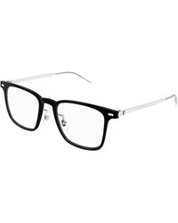 Montblanc - Mb0395On 001 Optical Frames Injected Transparent Squared - Lyst