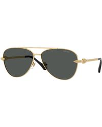Versace - Ve2283 100287 Sunglasses Metal Pilot Normal - Lyst