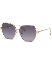 Chopard - Schl28M 300 Sunglasses Metal Smoke Geometric Anti-Glare Nuanced - Lyst