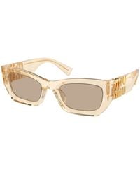 Miu Miu - Mu 09Ws 11T40F Sunglasses Acetate Squared Normal - Lyst
