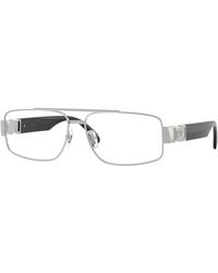 Versace - Ve1317 1000 Optical Frames Metal Transparent Squared Normal - Lyst