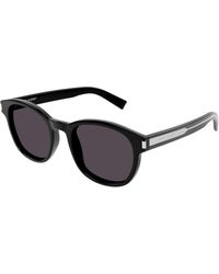Saint Laurent - Sl 620 001 Sunglasses Acetate Round Normal - Lyst