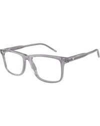 Emporio Armani - Ea3257 5075 Optical Frames Acetate Transparent Squared Normal - Lyst