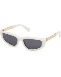 MAX&Co. - Mo0125 25A Sunglasses Injected Smoke Cat Eye Normal - Lyst