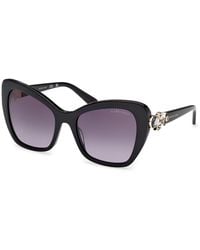 Guess - Gm00032 01B Sunglasses Acetate Smoke Butterfly Normal - Lyst