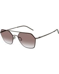 Giorgio Armani - Ar6185 343813 Sunglasses Metal Squared Normal Nuanced - Lyst