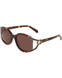 Ferragamo - Sf2111S 240 Sunglasses Acetate Round Normal - Lyst