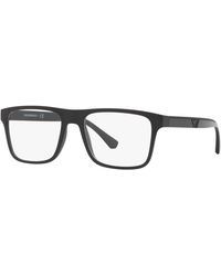 Emporio Armani - Ea4115 58011W Sunglasses Injected Transparent Squared Normal - Lyst
