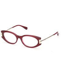 Max Mara - Mm5225 069 Optical Frames Acetate Round Normal - Lyst